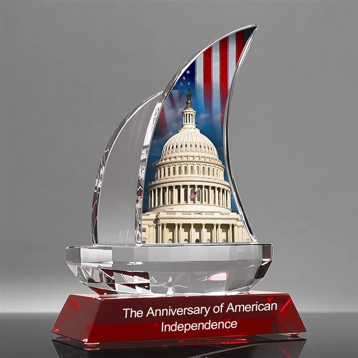 Custom Crystal Sailboat Trophy Award price