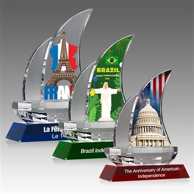 Propra Crystal Sailboat Trophy Award